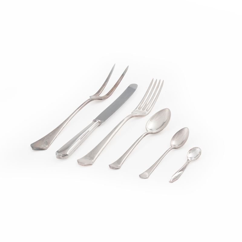 Servizio di posate in metallo argentato. Germania XX secolo  - Auction Silvers and Icons - Cambi Casa d'Aste