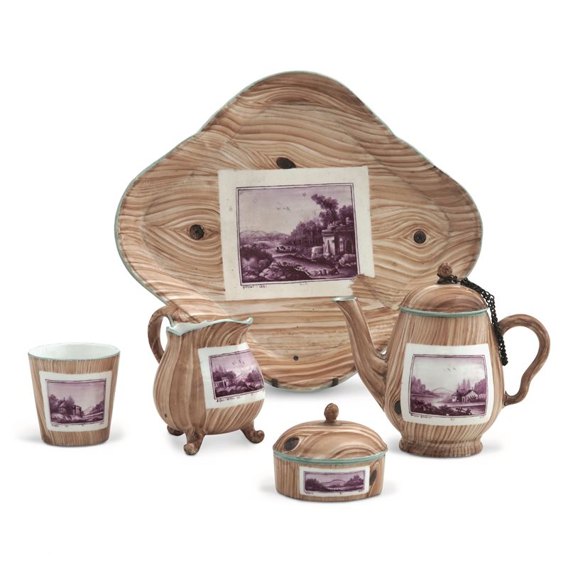 Dèjeuner solitaire  Germania, Manifattura di Frankenthal, 1785 circa   - Asta Maioliche e Porcellane - Cambi Casa d'Aste