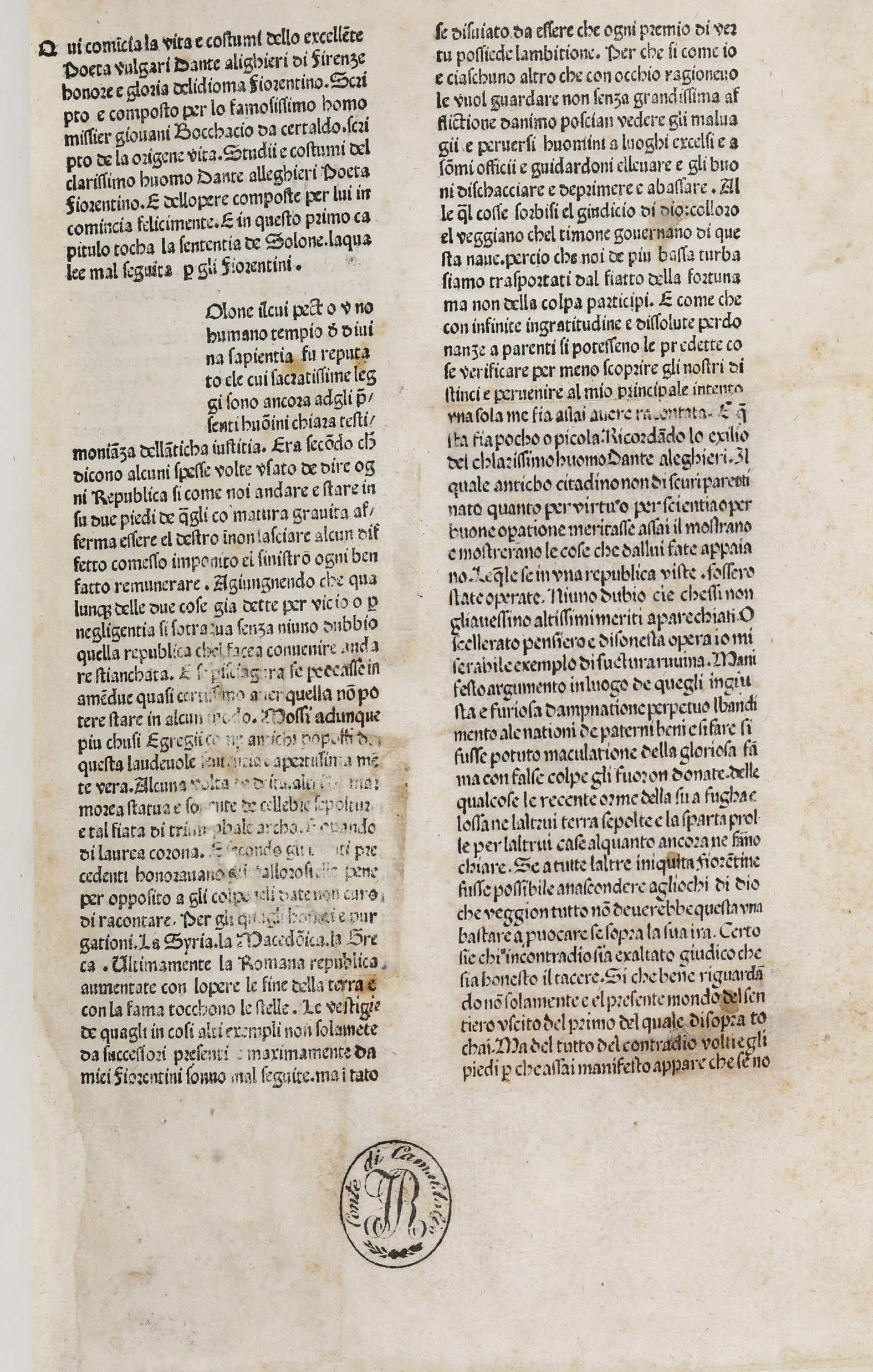 Alighieri Dante (1265-1321) Commediavenezia, Videlin De Spira, 1477