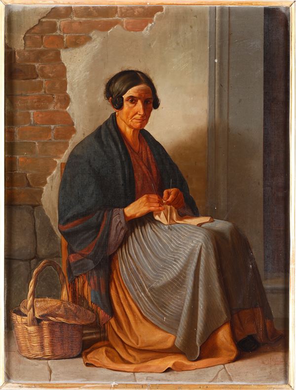 Scuola del XIX secolo Ritratto di popolana