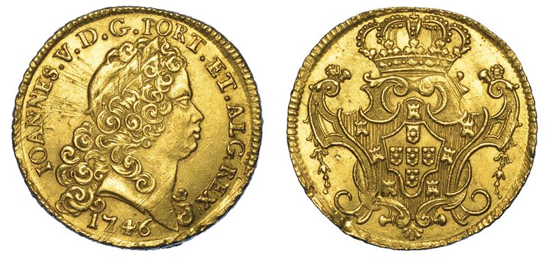 PORTOGALLO. JOAO V, 1706-1750. Peca 1746.  - Auction Numismatics - I - Cambi Casa d'Aste