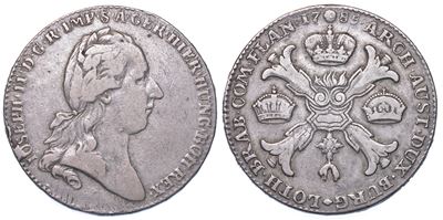 Paesi Bassi Austriaci. Joseph II, 1780-1790. Thaler 1785. Bruxelles.