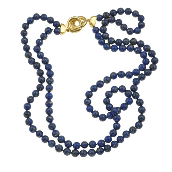 Collana a due fili di lapislazzuli