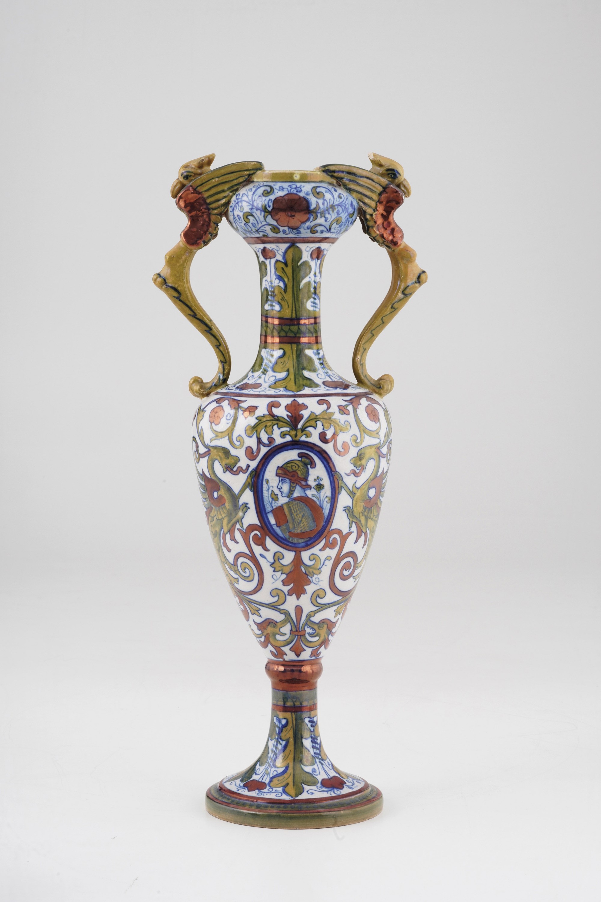 Vaso Biansato.gualdo Tadino, Manifattura Rubboli, 1920 Circa.