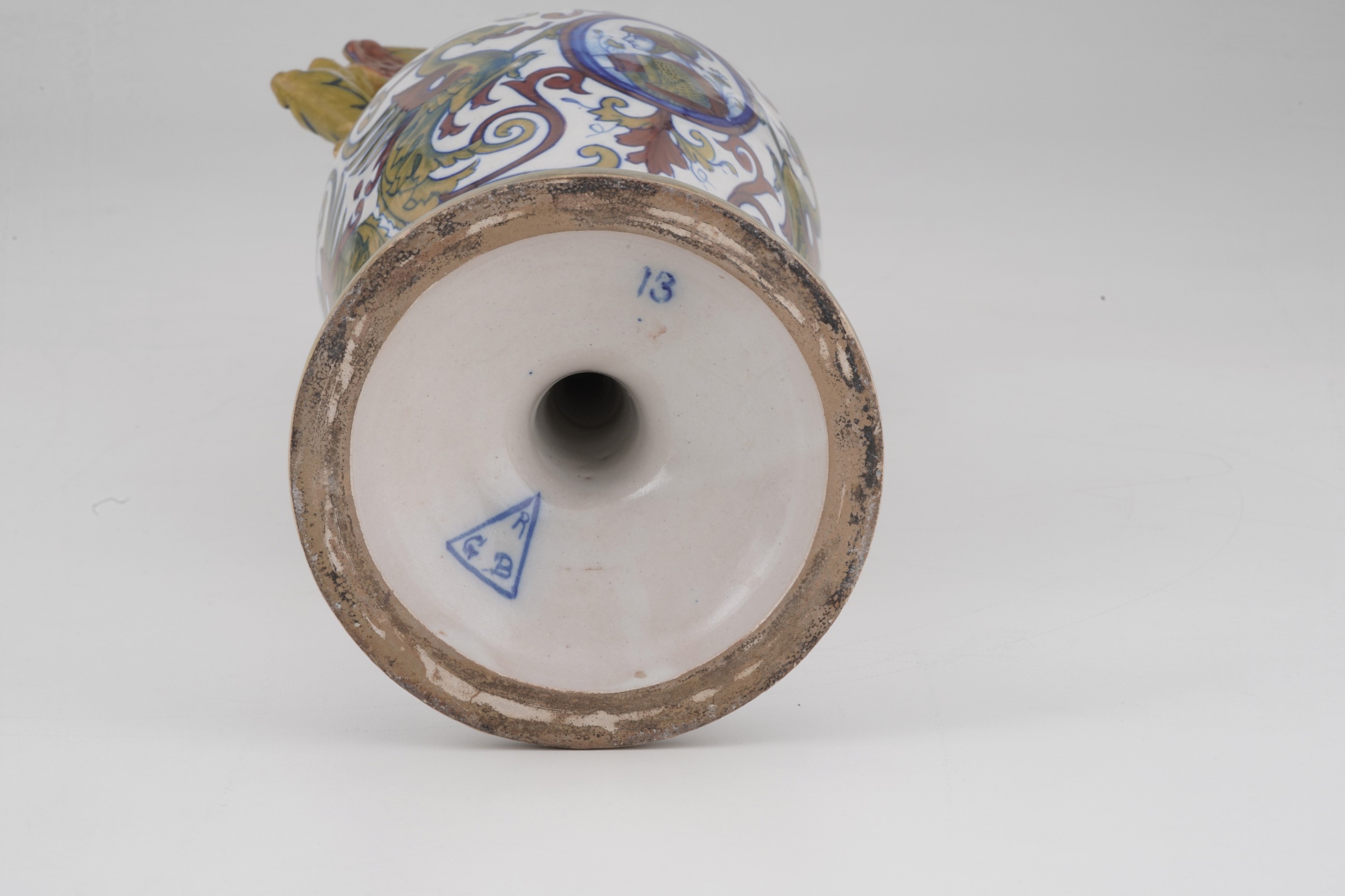 Vaso Biansato.gualdo Tadino, Manifattura Rubboli, 1920 Circa.