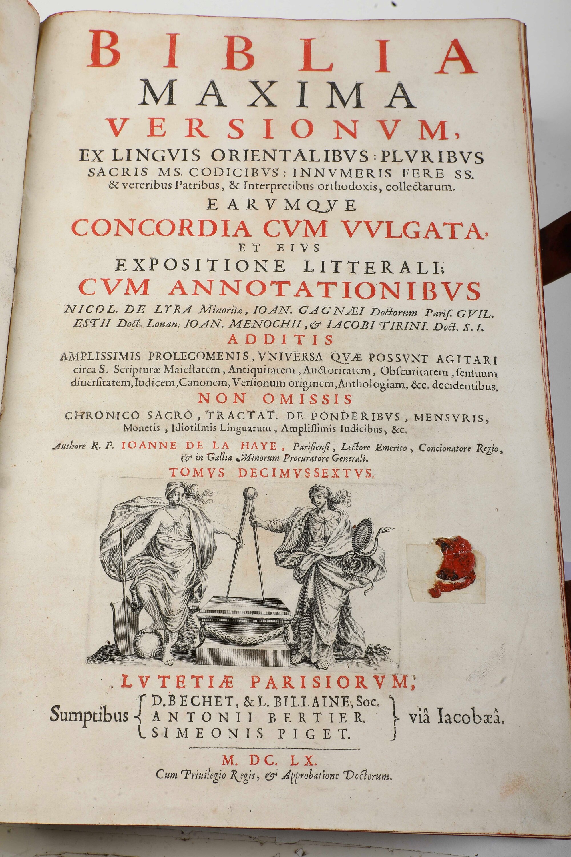 Biblia Maxima Versionum..lutetiae Parisiorum, Sumptibus D.bechet Et L.billaine Soc.., 1660 (prese...