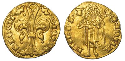 Boemia. Giovanni di Lussemburgo, 1310-1346. Fiorino. Praga.