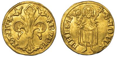 Germania - Palatinato. Ruprecht i il Rosso 1353-1390. Fiorino, Anni 1354/64. Bacharach.