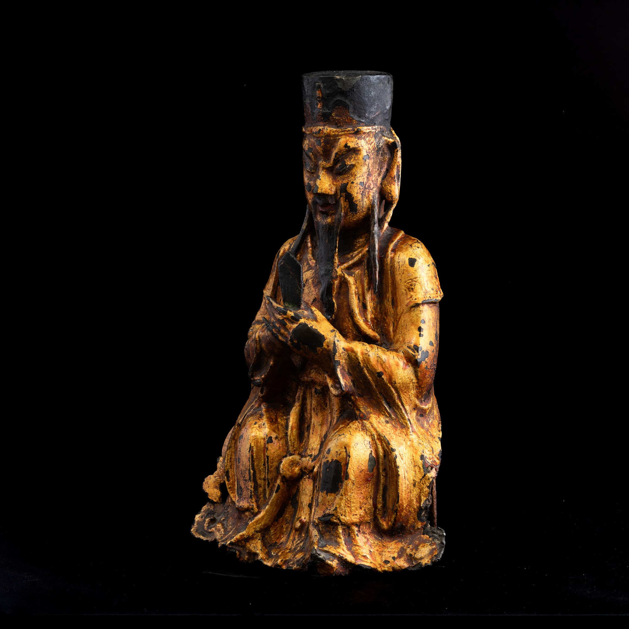 Figura in Bronzo Raffigurante Tao, Cina, Dianstia Ming (1368-1644)