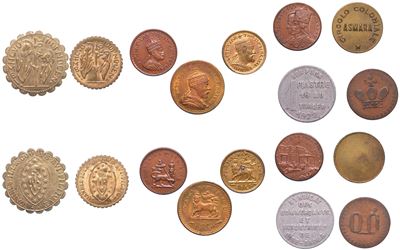Africa e Colonie Africane. Lotto di Nove Gettoni.