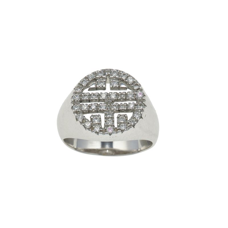 Anello con simbolo della felicità con diamanti  - Asta Gioielli - Cambi Casa d'Aste