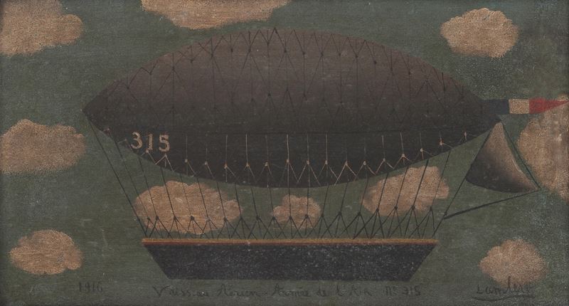 Lambat, Vaisseau Aerien Armicé de L’Aia, N° 315  - Olio su tavola - Auction 19th and 20th Century Paintings - Cambi Casa d'Aste