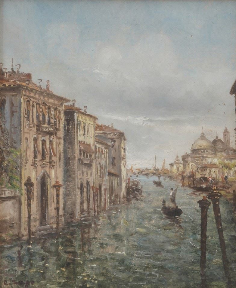 R.Sago (?) Venezia  - Olio su tela - Asta Dipinti del XIX-XX Secolo - Cambi Casa d'Aste