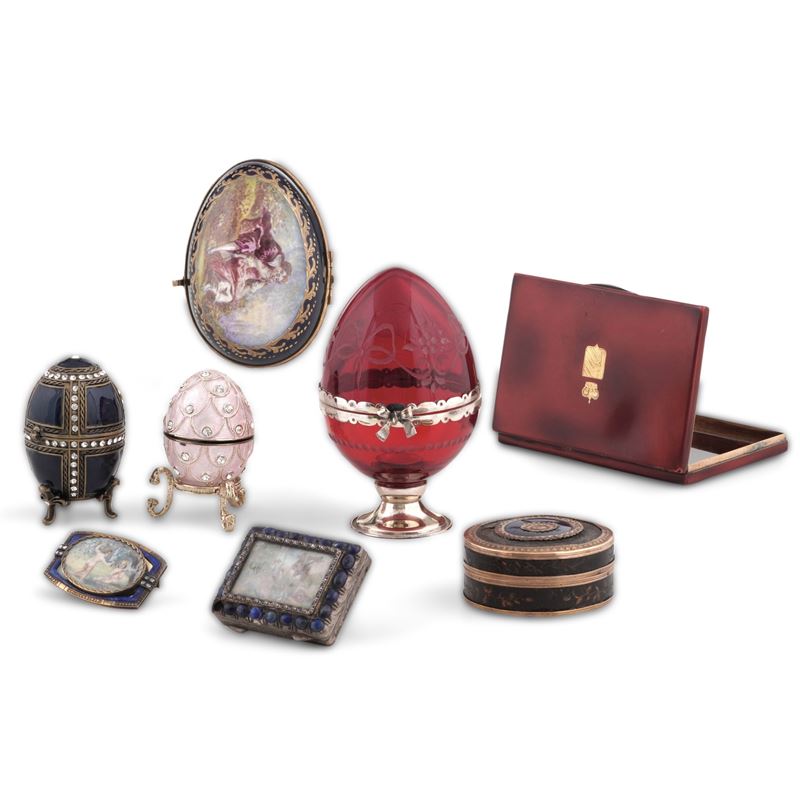 Gruppo soprammobili in materiali diversi. XX secolo  - Asta Antiquariato - Cambi Casa d'Aste