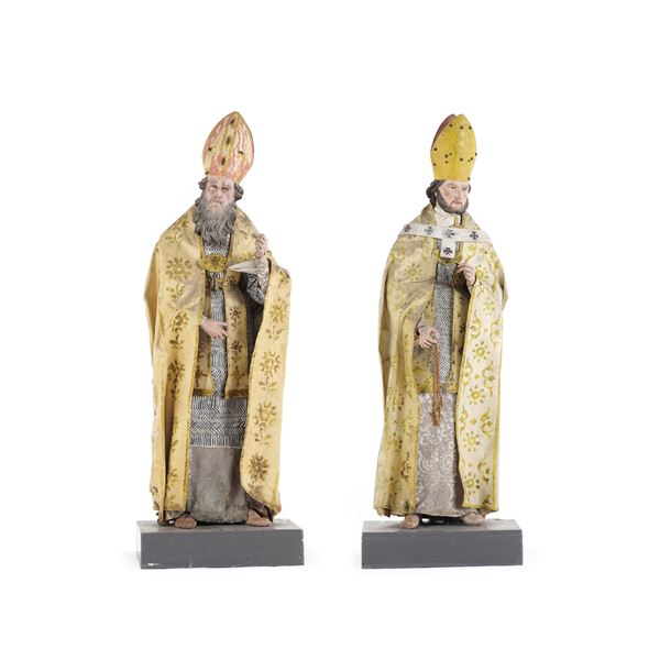 Due santi Vescovi. Italia meridionale, XVIII-XIX secolo