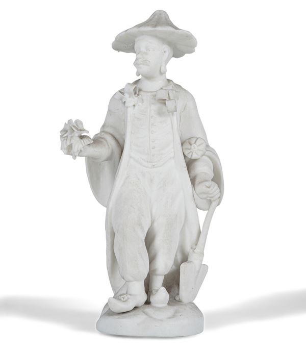 Figurina di contadino cinese, seconda metà del XVIII secolo.