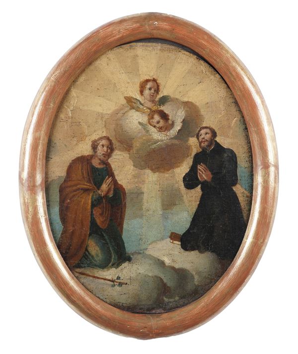 Scuola del XVIII secolo Santi in gloria