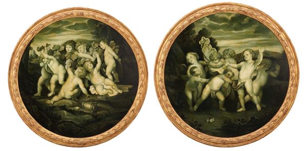 Scuola del XX secolo Giochi di putti