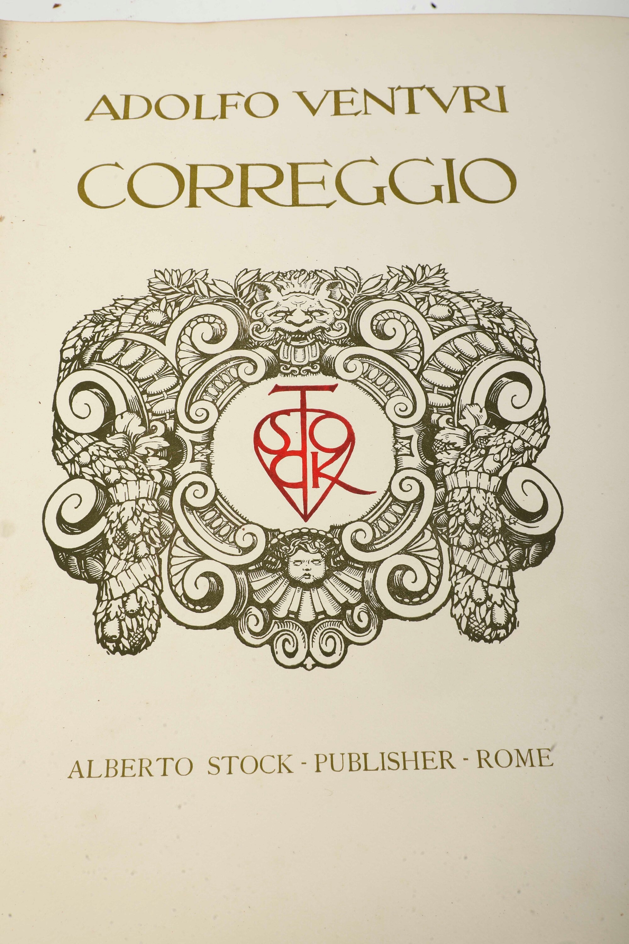 Venturi Adolfo (1856-1941) Correggioroma, Alberto Stock, 1926