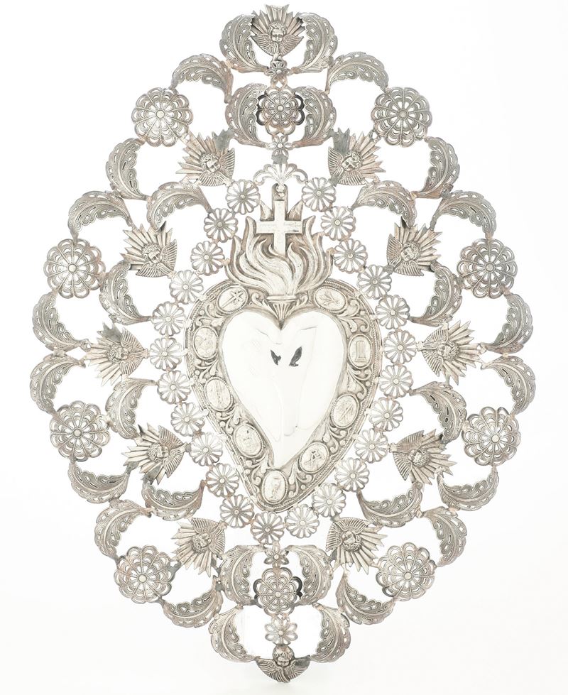 Ex voto in metallo argentato  - Auction Antiques - Cambi Casa d'Aste