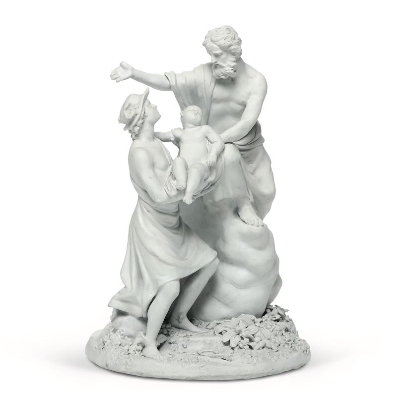 Gruppo mitologico Savona, Manifattura Boselli, fine del XVIII secolo   - Asta Maioliche e Porcellane - Cambi Casa d'Aste