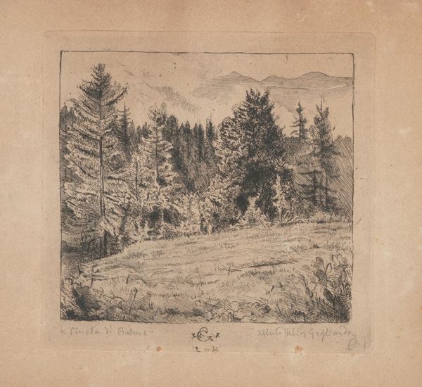 Alberto Helios Gagliardo (1893-1987) Pineta di Balme