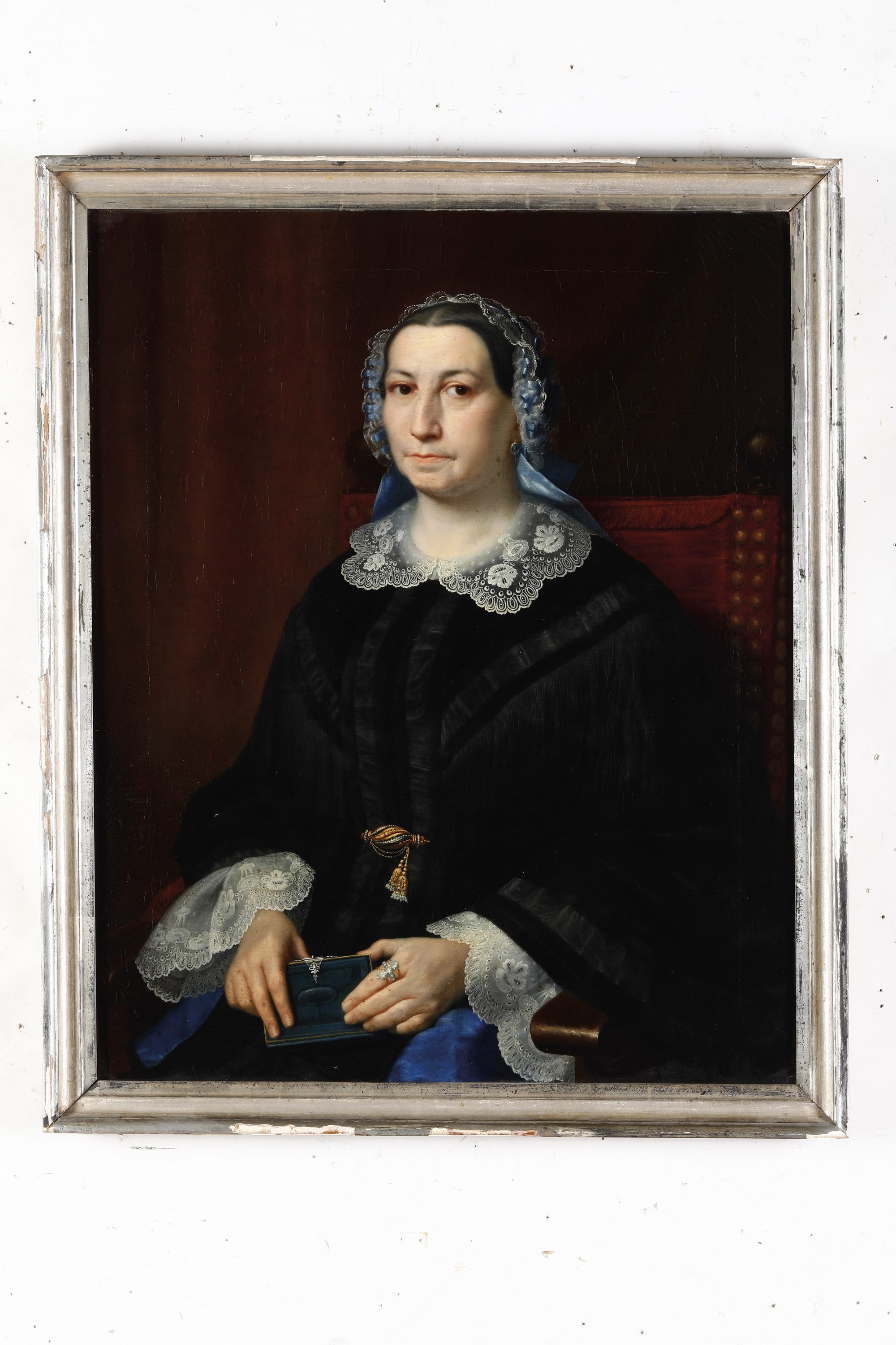 Scuola del XIX Secolo Ritratto di Gentildonna con Libro