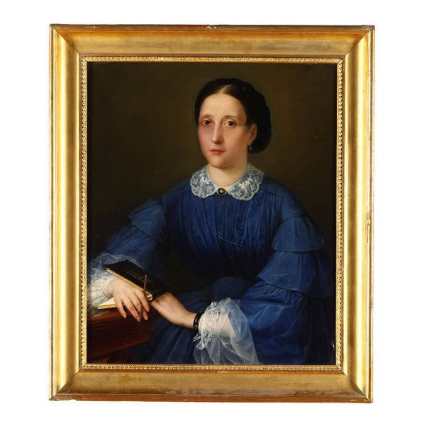 Scuola del XIX secolo Ritratto di gentildonna