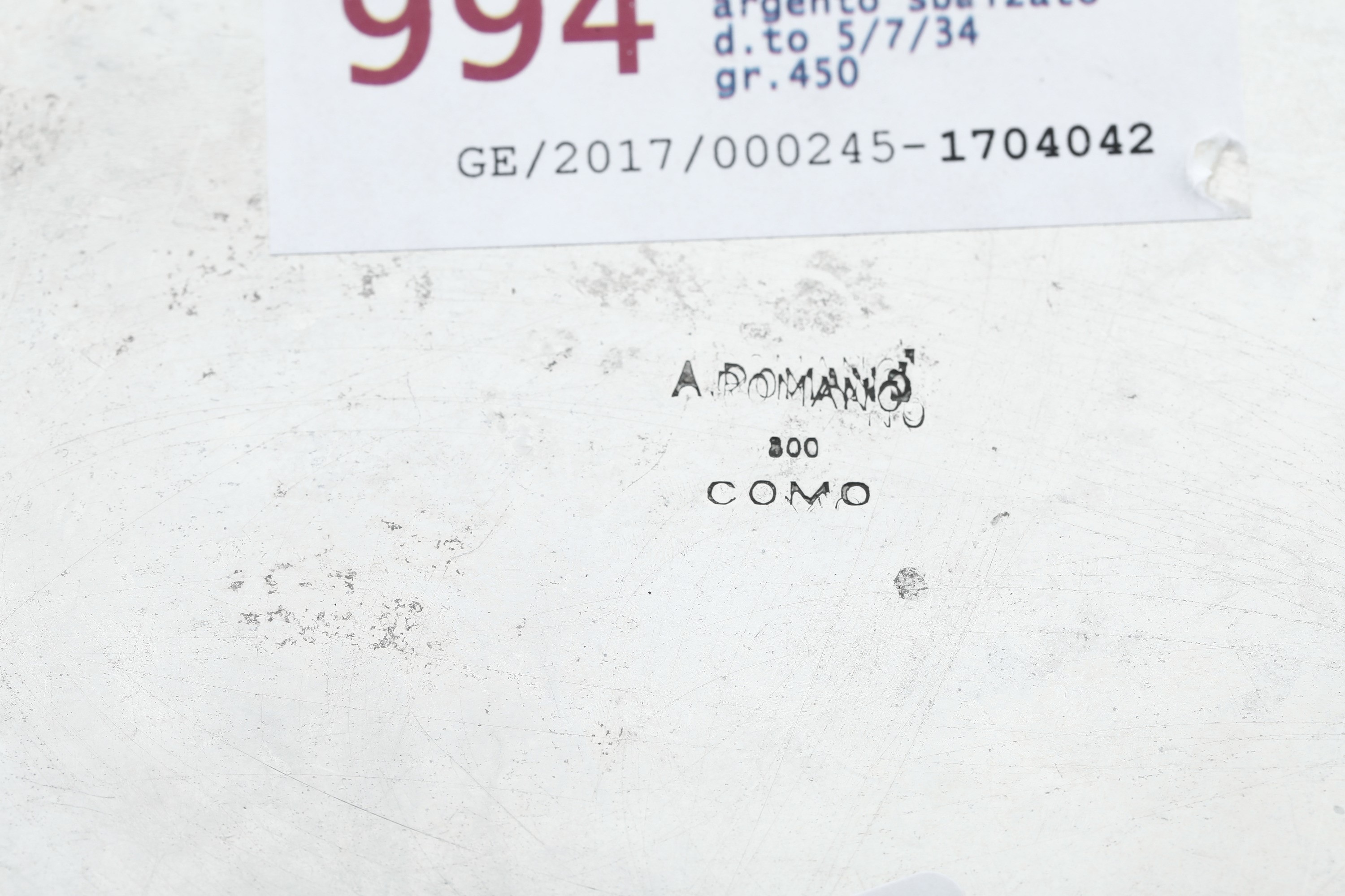 Lotto Composto da Due Vassoietti Ovali e un Piatto. Argenterie Italiane del XX Secolo