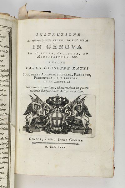 Ratti Giuseppe Tommaso (1737-1795) Istruzionigenova, dalla Stamperia di Felice Repetto in Canneto...