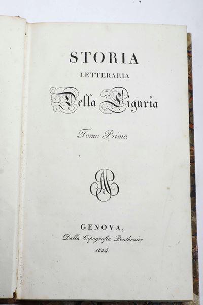 Spotorno Giovanni Battista (1788-1844) Storia Letteraria della Liguriagenova, dalla Tipografia Po...