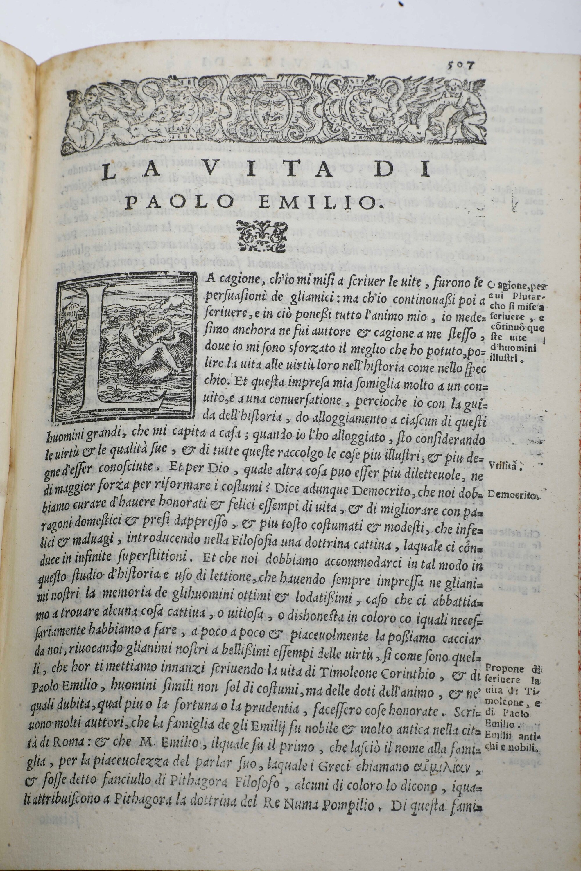 Plutarco (46 - 125/127 D.C.) Vitein Vinegia, Appresso Gabriel Giolito De Ferrari, 1560-1565