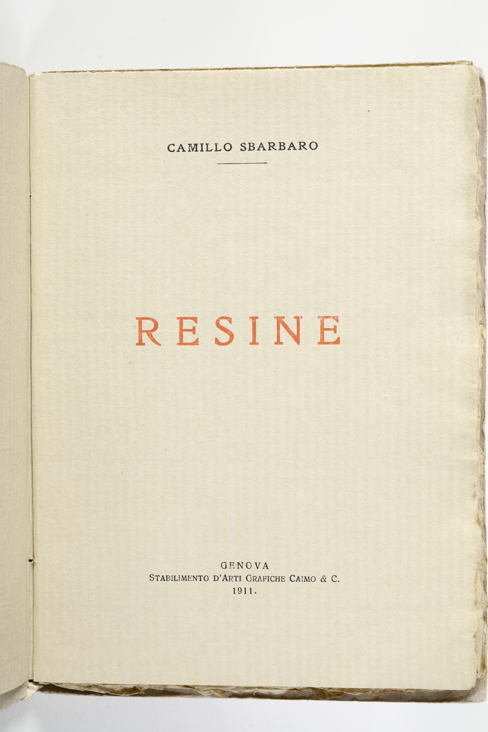 Sbarbaro Camillo (1888 – 1967) Resinegenova,caimi , 1911