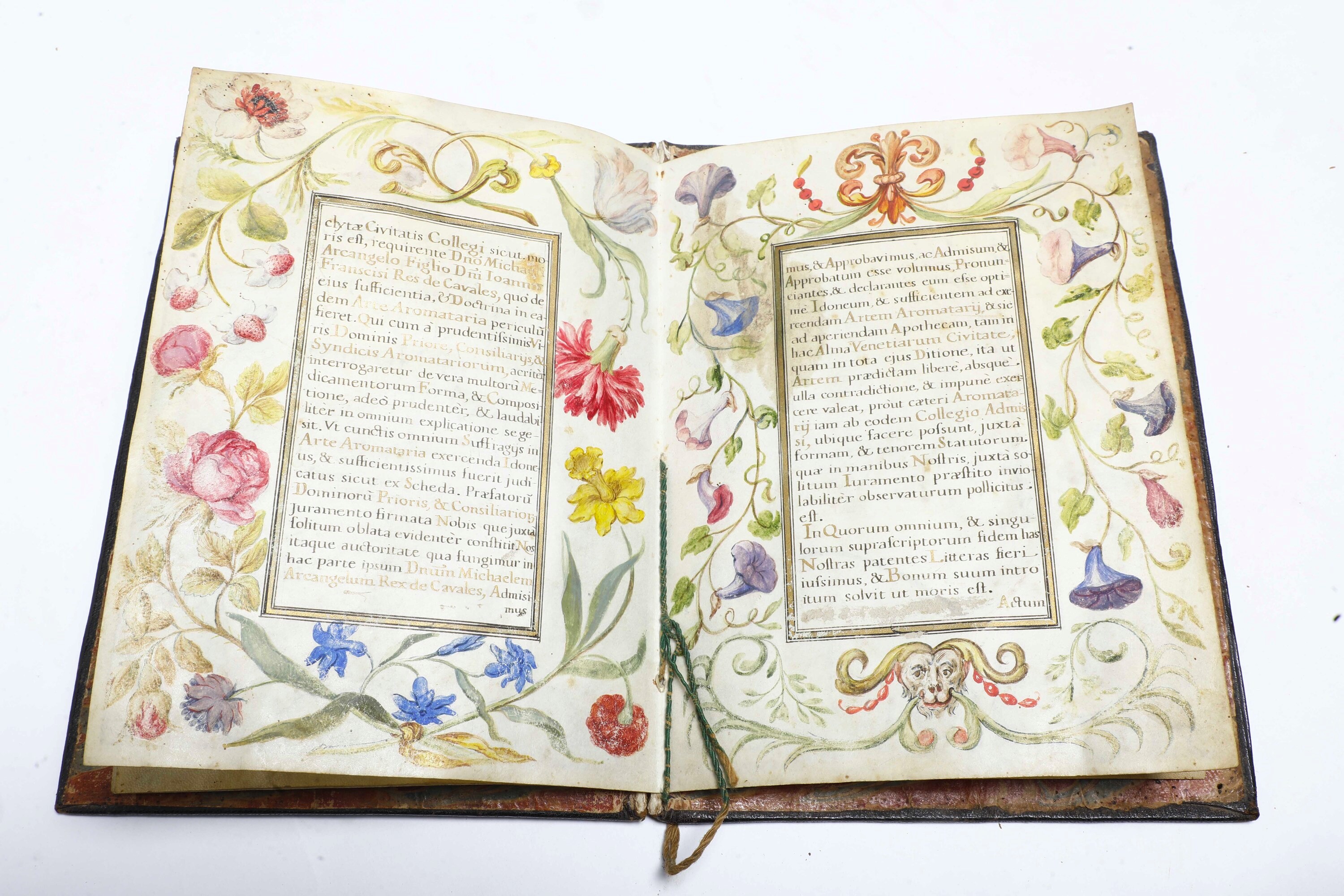 Diploma in "arte Aromataria"venezia, 1713
