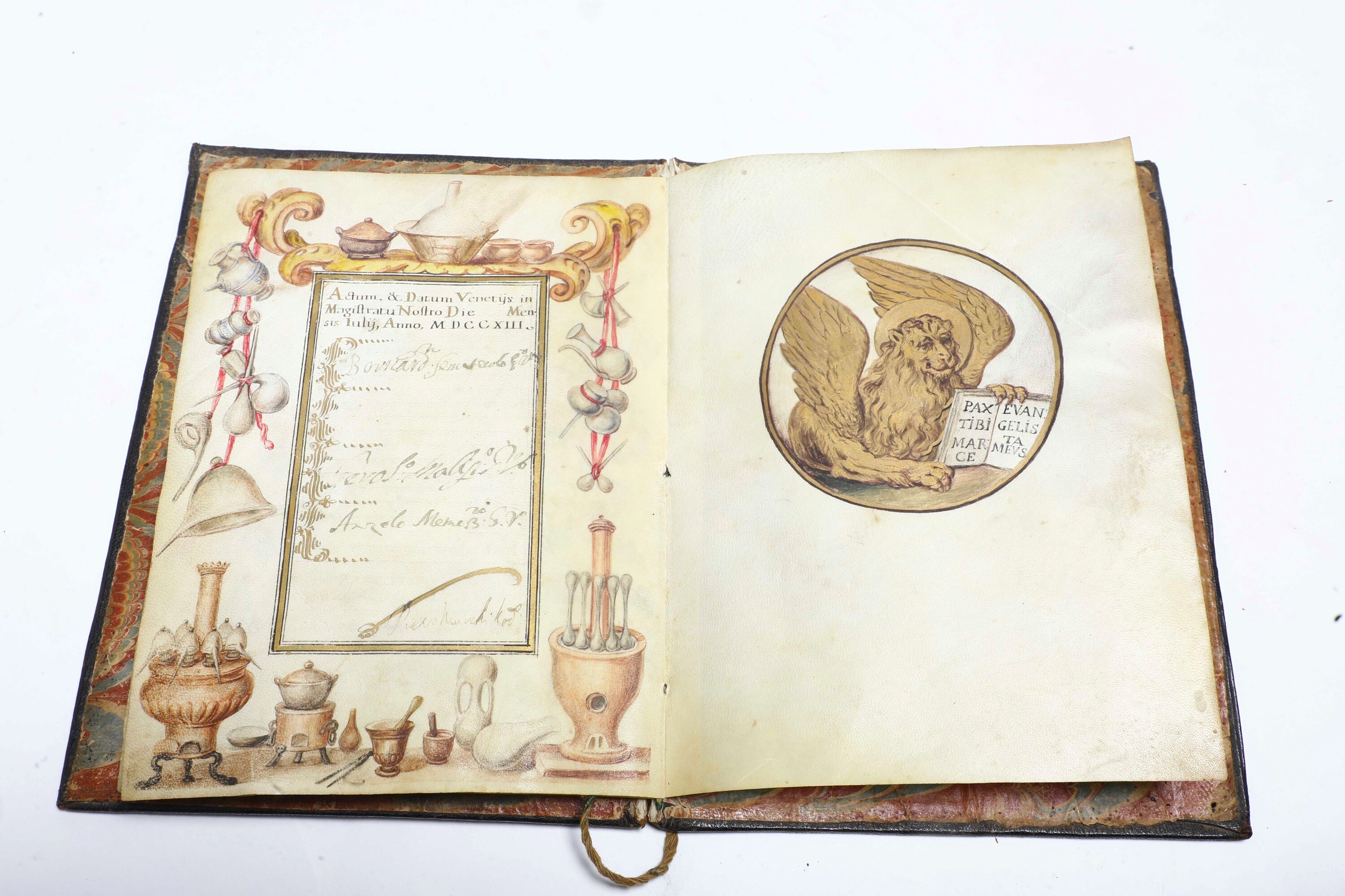 Diploma in "arte Aromataria"venezia, 1713