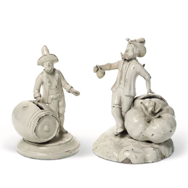 Due figurine salvadanaio Savona, Giacomo Boselli, fine del XVIII secolo 