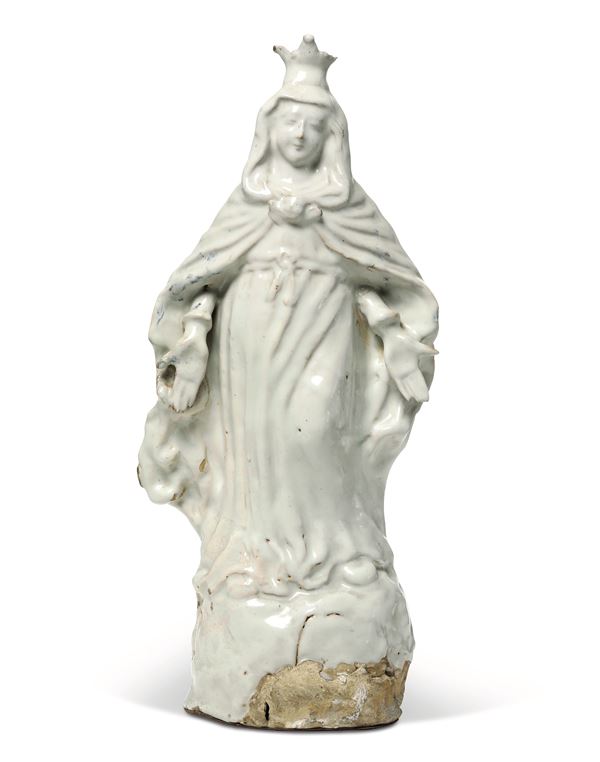 Monumentale scultura della Madonna della Misericordia Savona o Albisola, verso la metà del XVIII secolo 