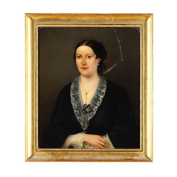Scuola del XIX secolo Ritratto di gentildonna