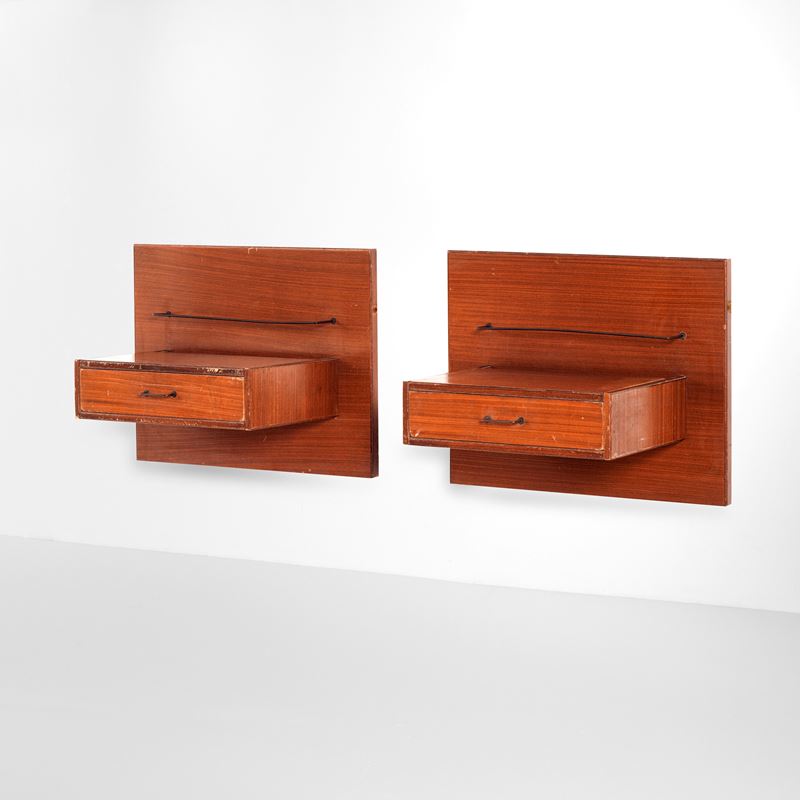 Due comodini a parete  - Asta Arredi del XX secolo - Cambi Casa d'Aste