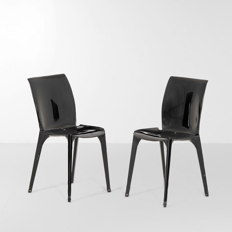 Marco Zanuso : Due sedie mod. Lambda  - Auction Design - Cambi Casa d'Aste
