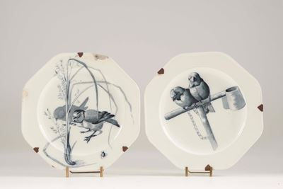 Due Piatti "canova".inghilterra, Staffordshire, Manifattura Brown Westhead e Moore Potteries, XIX...