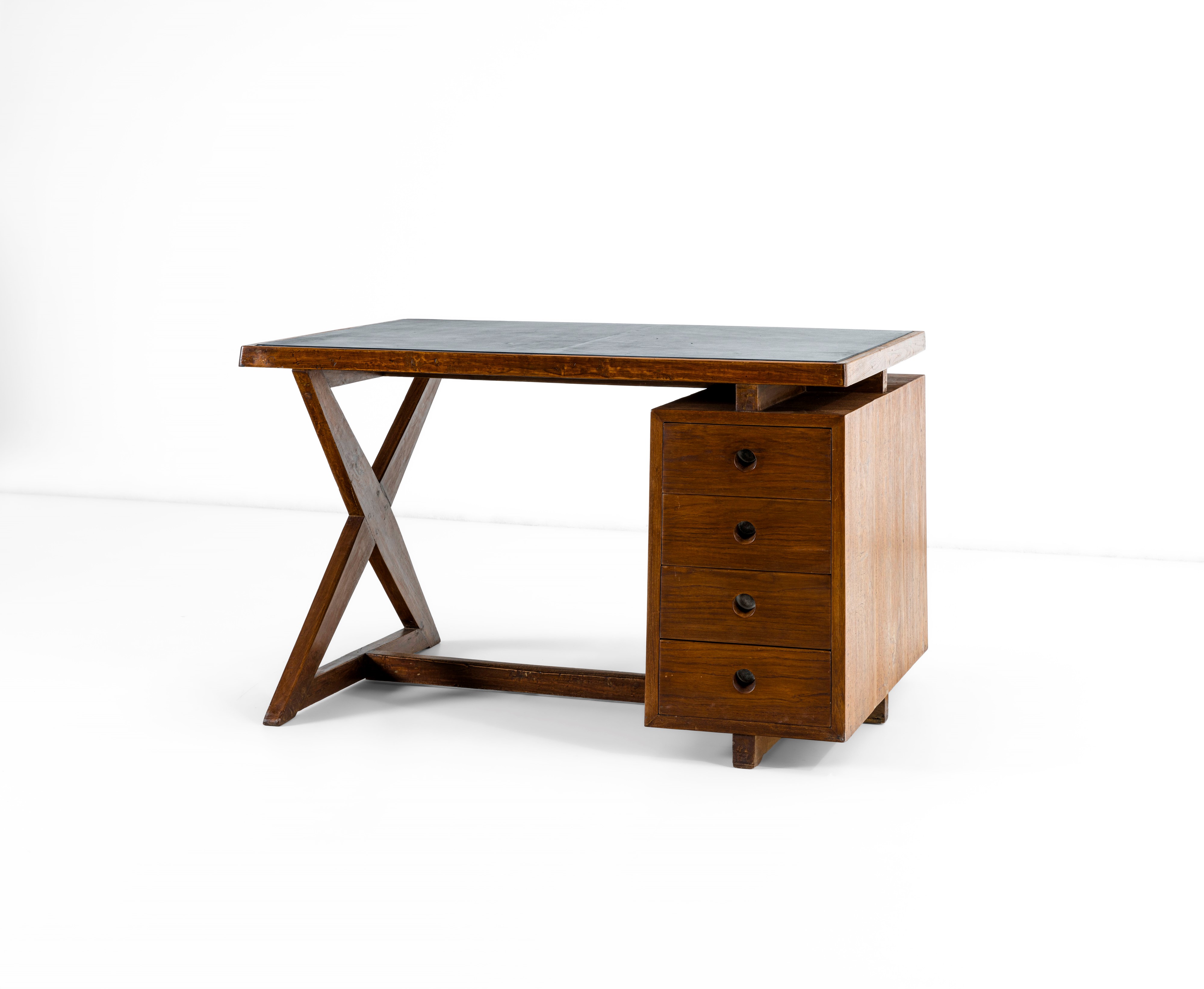 Pierre Jeanneret - Scrivania Mod. Pj-030405 e Sedia Mod. Pj-010204