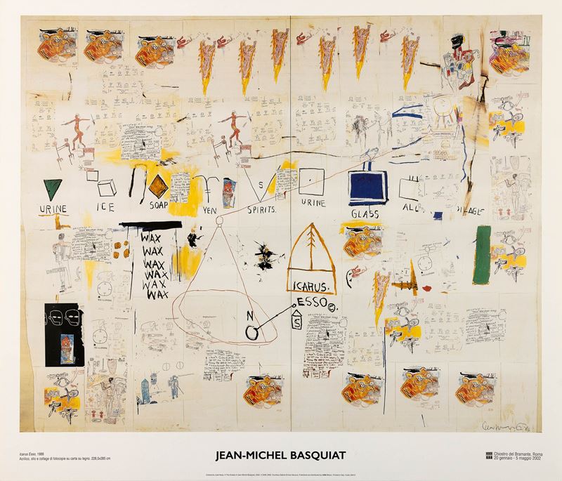 Jean Michel Basquiat : Icarus Esso  - Asta Manifesti e Collectible - Cambi Casa d'Aste