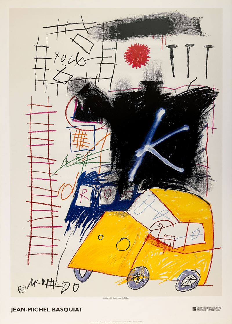 Jean Michel Basquiat : Senza Titolo 1981  - Asta Manifesti e Collectible - Cambi Casa d'Aste