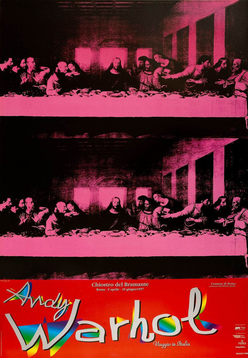 Andy Warhol : Chiostro del Bramante  - Asta Manifesti e Collectible - Cambi Casa d'Aste