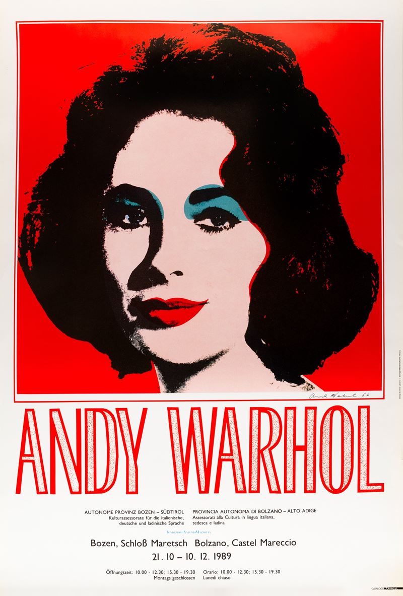 Andy Warhol : Andy Warhol - Bolzano  - Asta Manifesti e Collectible - Cambi Casa d'Aste