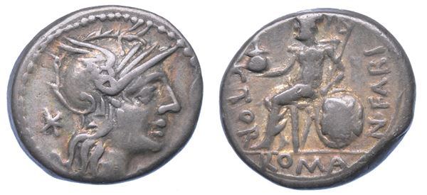 FABIA. Numerius Fabius Pictor, 126 a.C. Denario.