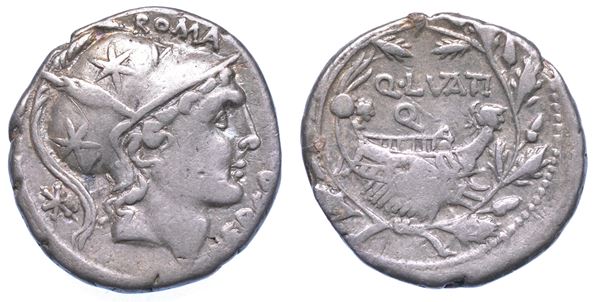 LUTATIA. Q. Lutatius Cerco, 109-108. a.C. Denario.