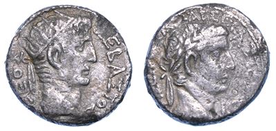 Tiberio, 14-37. Tetradracma per il Divo Augusto, Anni 14-37. Alessandria D'egitto.