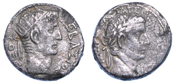 TIBERIO, 14-37. Tetradracma per il Divo Augusto, anni 14-37. Alessandria d'Egitto.